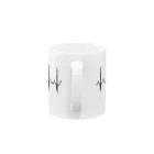 雁花工房（寄付アイテム販売中です）の心電図（正常） Mug :handle