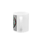 ZZRR12の満月のやさしい眼差し、狼の共感 Mug :handle