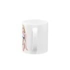 AIオリジナルイラスト　美女男子の金髪の彼女が下着姿で魅了する Mug :handle