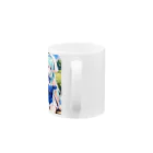 AIオリジナルイラスト　美女男子の青い髪の美少女エルフ Mug :handle