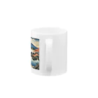 日本の風景 COOL JAPANの逆さ富士、Upside down Mt.Fuji Mug :handle