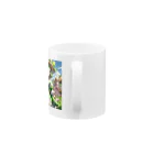 大地の宝物のほうれん草をモチーフにしたアニメキャラクター「スプリナ」 Mug :handle