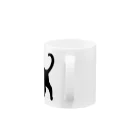 Teatime ティータイムの黒猫は見ていた　ねこ Mug :handle