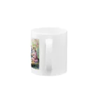 AQUAMETAVERSEの森の中でお茶会をする猫たち Marsa 106 Mug :handle