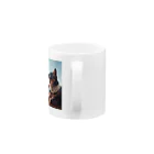 jkmurataのパールネックレス大好きなカッコいいねこがシドニーオペラハウス前にて Mug :handle