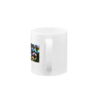 AQUAMETAVERSEの大小の輝くシャボン玉　BLUE PLUM  691 Mug :handle