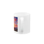 ikeikeikedaの街を照らす夕陽（景色シリーズ） Mug :handle