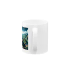 Pixel Art Goodsの万里の長城（pixel art） Mug :handle