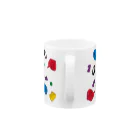 親子設計 CHIiKu MOJi『知育文字』のROBOT レトロカラー Mug :handle