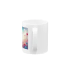 花とイロドリ。の水彩タッチの花畑 Mug :handle