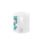 恐竜少女ガウ子のお店のワンワンむっちゃん Mug :handle