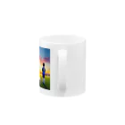 musashiyaの夕日とサッカー少年 Mug :handle