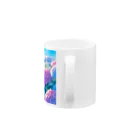 huwari-hanaakariの朝日に輝く紫陽花 Mug :handle