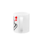 猫とカエルのらくがき帳の推しに夢中ねこ Mug :handle