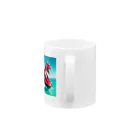 DINO-studioのジェットスキーを楽しむ赤ティラノ Mug :handle