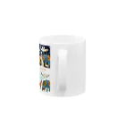 Kazusanの動物たちの行進「Marche pour la vie」バージョン Mug :handle