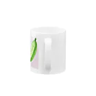 かるるんショップのきゅうりシリーズ　水彩きゅうり Mug :handle