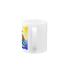 Yomi09のカラフルクジラ Mug :handle