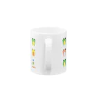 カエルたんのお店の【マグカップ】カエルたんがたくさん Mug :handle