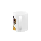 『平成少女絵』のお品物の金魚にさかずき Mug :handle