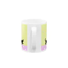 なないぬショップのクロネコのお散歩(ピンク) Mug :handle