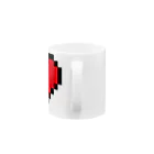 Cɐkeccooのドット絵ハート Mug :handle