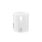 クリスタルポケットの鉱式-SQUARE.crystallogram5.3blackpaint-quartz Mug :handle