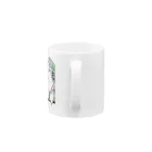 ぷぅ猫堂のシロクマとあじさいのマグカップ Mug :handle