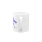 Famille de baleines(ファミールデバレーヌ)のマッコウクジラの親子とマカロン（カラー） Mug :handle