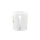 nowhitonの【DOGGYM Shake!】アイコンロゴ（グリーン） Mug :handle