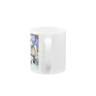 ももにゅの足湯と女の子 Mug :handle