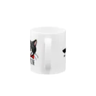 とべない熱帯魚の白黒猫 Mug :handle