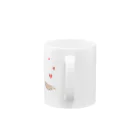 ふわモフねこのハート ちゃはち Mug :handle