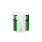 256graphの緑のストライプ Mug :handle