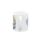 ERIKOERIN ART SHOPの虹光るpureFLOWER／絵画マグ Mug :handle