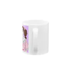 Pinkpopのピンクだらけの女の子 Mug :handle