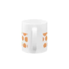 金のウインナー公⃣式⃣⸍⸌̣ꈊ⸍̣⸌のオレンジ水玉マグカップ Mug :handle