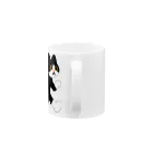 嶌星堂の飛び出し坊や猫 Mug :handle