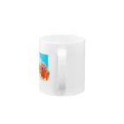 ハッピースマイルの[沖縄土産]シーサーと空と海 Mug :handle