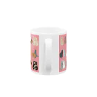 kawamu_cats shopの猫ちゃんマグカップ（ピンク） Mug :handle