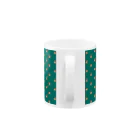 GREEN DESIGN WORKS　グリーンデザインワークスのアニマル君ドットなマグカップ（しぶい緑） Mug :handle