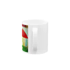 有坂愛海ショップのいちごの国のマグカップ Mug :handle