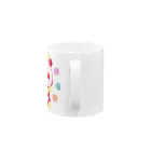 ヒフミヨイの花パンダ カラフルドット Mug :handle