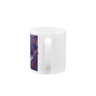 檸檬飴のカサブランカとクレステッドゲッコー(パープル) Mug :handle
