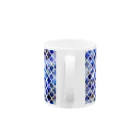 untidyboxの幾何学模様のマグカップ　ブルー Mug :handle