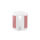 untidyboxの幾何学模様のマグカップ　レッド Mug :handle