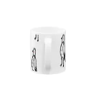 てら ねこデザイングッズのハゲタカさんマグカップ Mug :handle