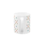 untidyboxのお花っぽいレトロパターン ベージュ Mug :handle