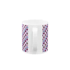 untidyboxのレトロパターンA 赤紫系 Mug :handle
