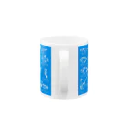 Umikko8823のふくおかの魚blue Mug :handle